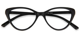 Michaela Cat Eye Black Glasses1