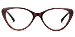 Michaela Cat Eye Brown Glasses 0