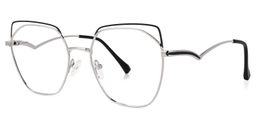 Lyth Geometric Black-Silver Glasses1