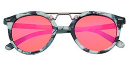 Dante Round Blue Floral Sunglasses1