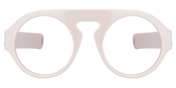 Monica Round Creamy Glasses0