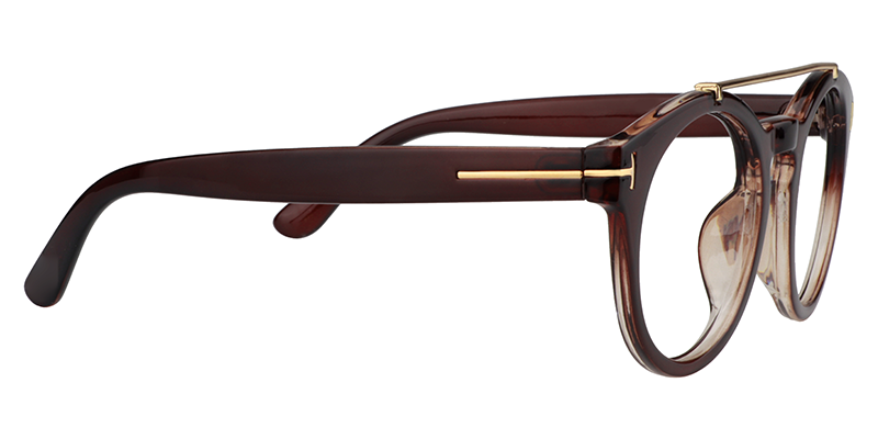 Aviator Burnt Umber Glasses | Zeelool Eyeglass Frames4