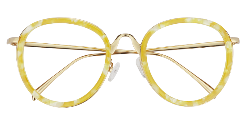 Round Yollow Glasses | Zeelool Eyeglasses1