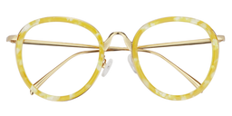 Flavia Round Yellow Glasses1