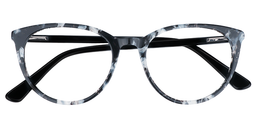Odette Round Black-Clear Glasses1