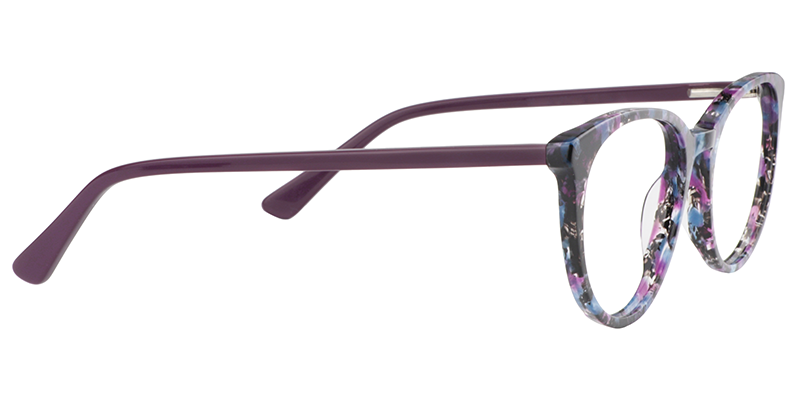 Round Purple Tortoise Glasses | Zeelool Eyeglass Frames4