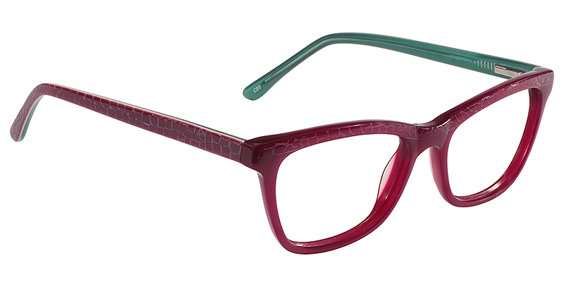 Rectangle Red Glasses | Zeelool Eyeglass Frames3