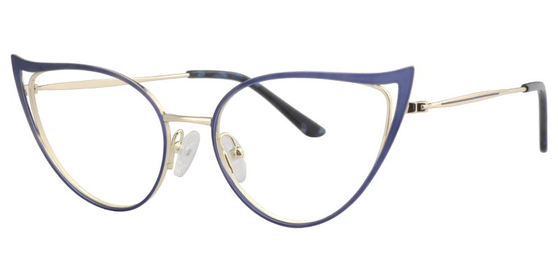Blue Cateye Glasses | Zeelool Eyeglass Frames4