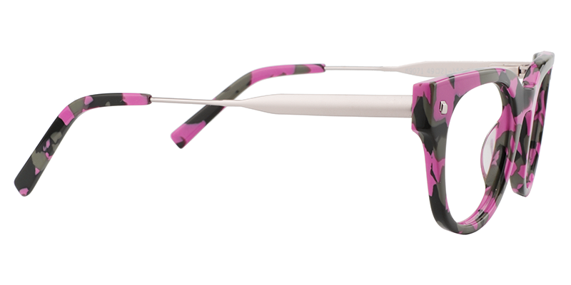 Round Bright Pink Glasses4