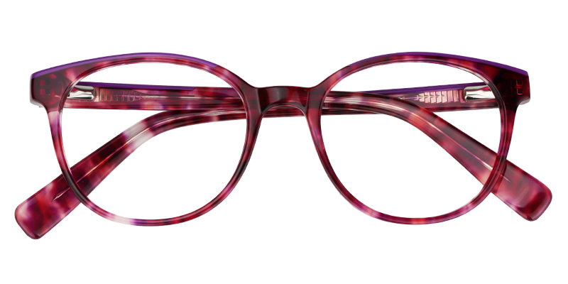 Round Red Floral Glasses1