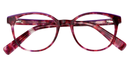 Eudora Round Red Floral Glasses1