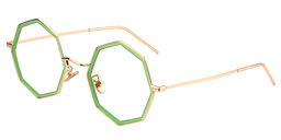 Susanna Geometric Gold Glasses 4