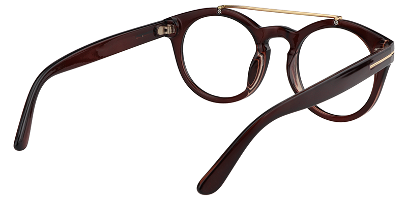 Aviator Burnt Umber Glasses | Zeelool Eyeglass Frames5
