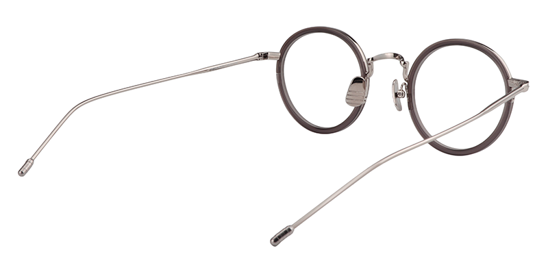 Round Gray Glasses | Zeelool Eyeglass Frames5