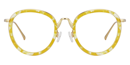 Flavia Round Yellow Glasses0
