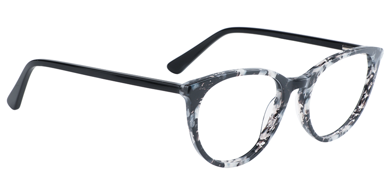 Round Black-Clear Glasses | Zeelool Eyeglass Frames3