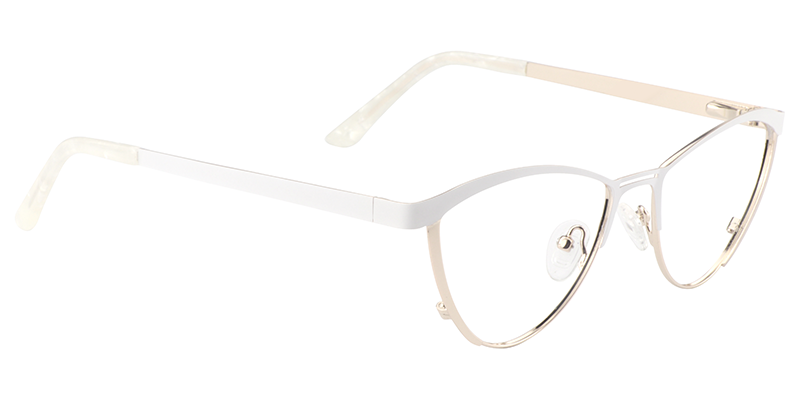 Browline White Glasses | Zeelool Eyeglasses3