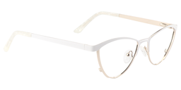 Roxanne Browline White Glasses3