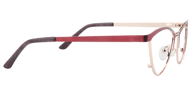 Browline Red Glasses | Zeelool Eyeglasses4