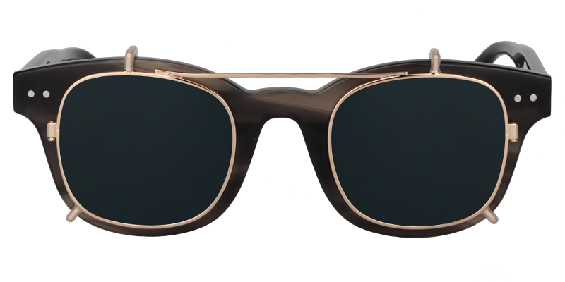 Clip-On Gray Sunglasses | Zeelool Sunglasses2