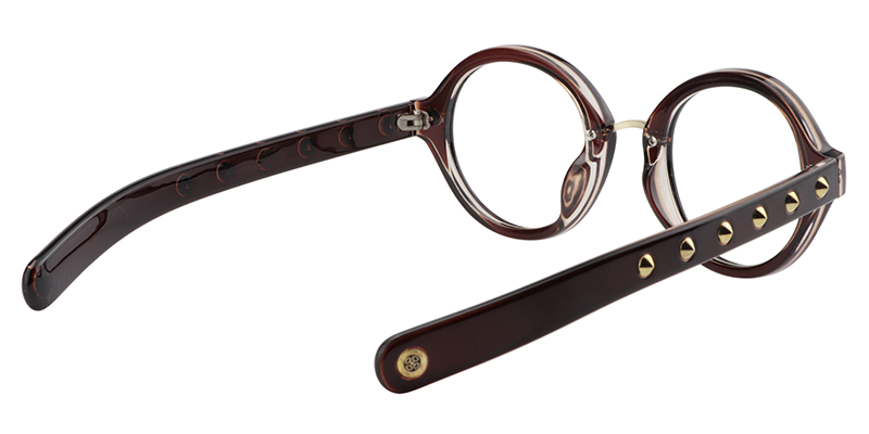 Round Burnt Umber Glasses | Zeelool Optical Online5