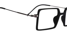 Amelia Rectangle Black Glasses4