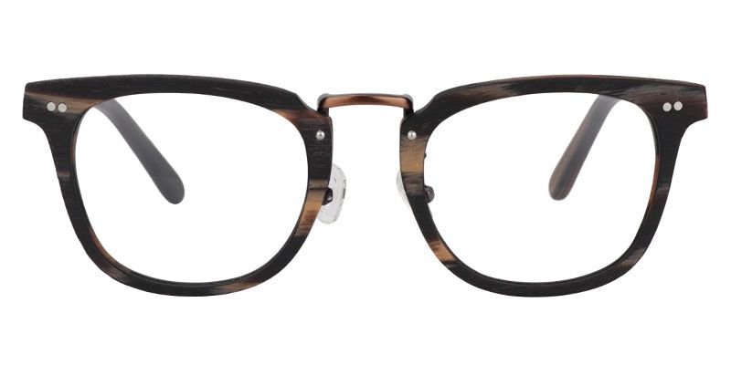 Rectangle Brown Glasses | Zeelool Optical0