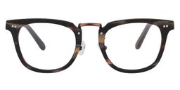 Orville Rectangle Brown Glasses 0
