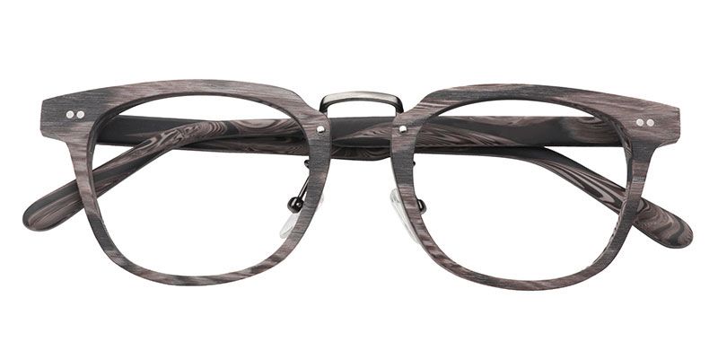 Rectangle Gray Glasses | Zeelool Optical1