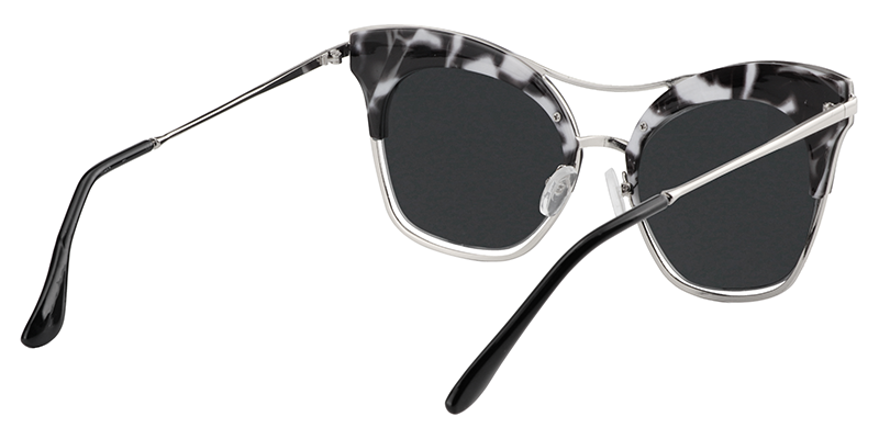 Cateye Black-White Sunglasses | Zeelool Sunglasses Online5