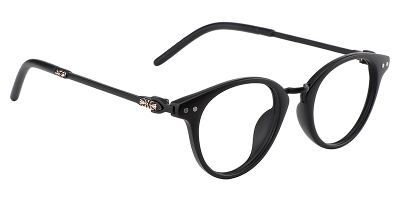 Round Black Glasses | Zeelool Eyeglasses3