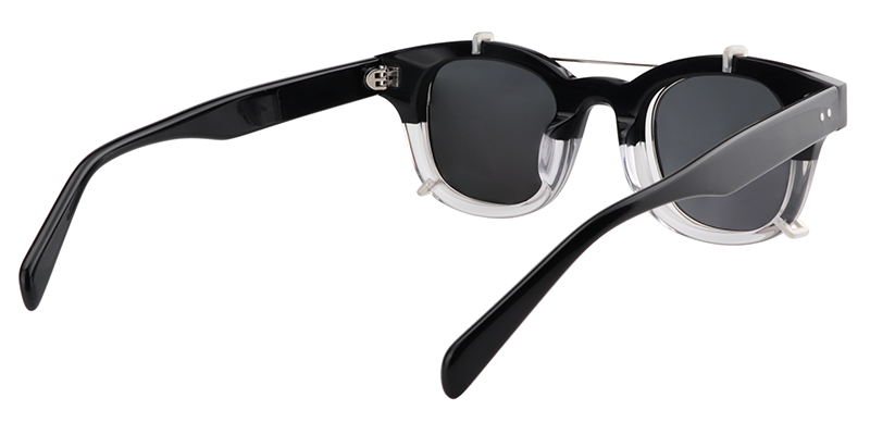 Clip-On Black-Clear Sunglasses | Zeelool Sunglasses5