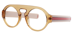 Monica Round Beige Glasses2