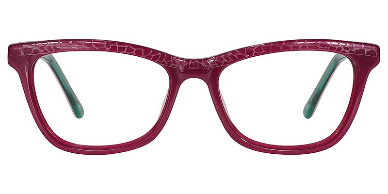Rectangle Red Glasses | Zeelool Eyeglass Frames0