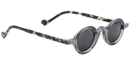 Abbott Round Gray Sunglasses3