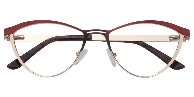 Browline Red Glasses | Zeelool Eyeglasses1