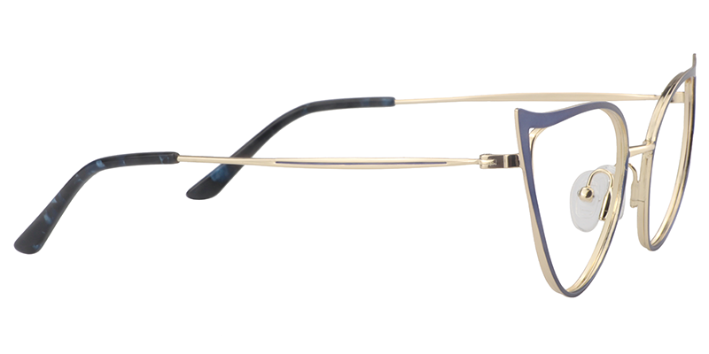 Blue Cateye Glasses | Zeelool Eyeglass Frames5