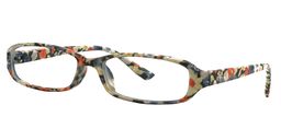 Wilma Rectangle Green Floral Reading Glasses 2