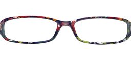 Wilma Rectangle Purple Floral Reading Glasses 4