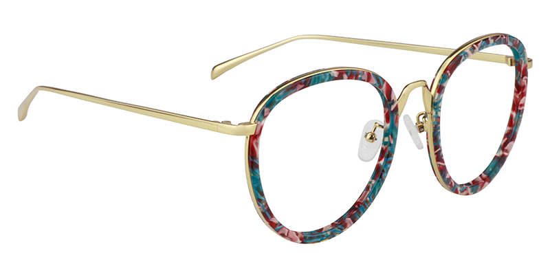 Round Floral Glasses | Zeelool Eyeglasses3