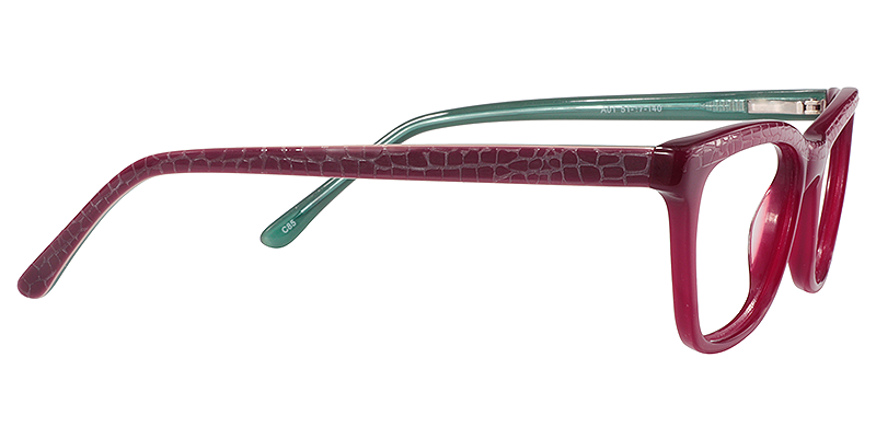 Rectangle Red Glasses | Zeelool Eyeglass Frames4