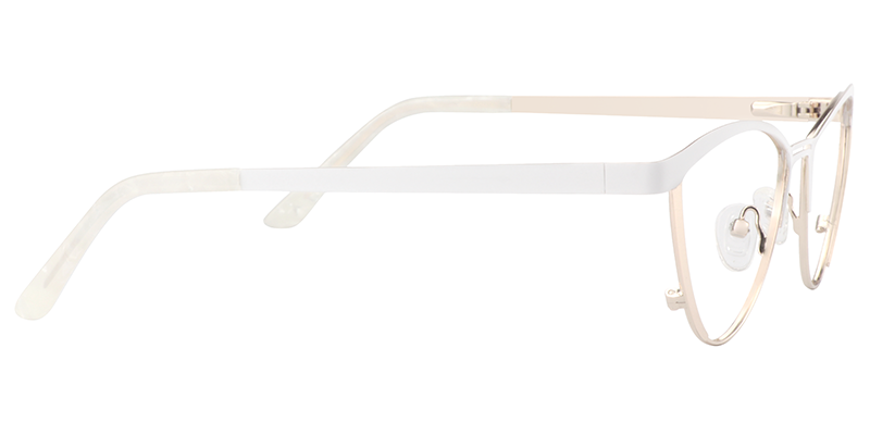 Browline White Glasses | Zeelool Eyeglasses4