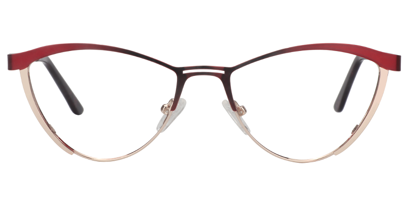 Browline Red Glasses | Zeelool Eyeglasses0