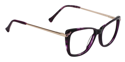 Geraldine Cat Eye Purple Glasses5