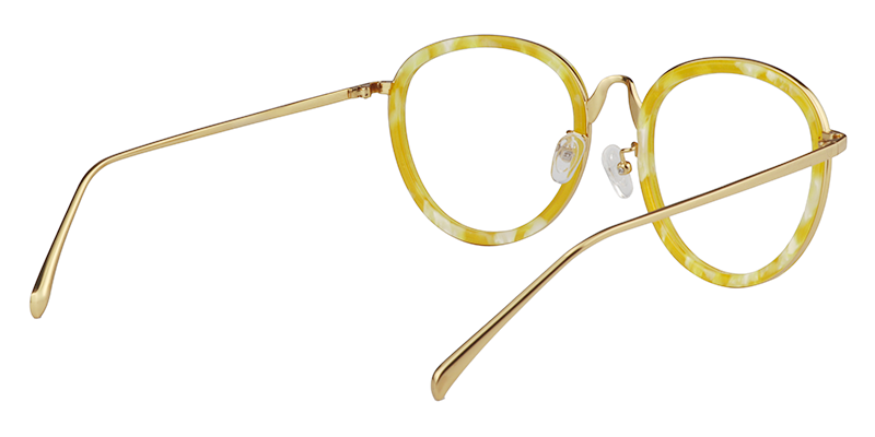 Round Yollow Glasses | Zeelool Eyeglasses5