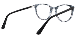 Odette Round Black-Clear Glasses5