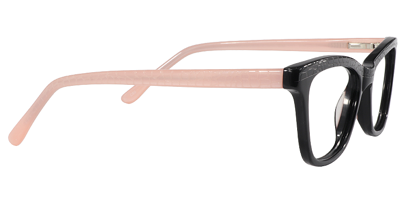 Rectangle Black Glasses | Zeelool Eyeglass Frames4