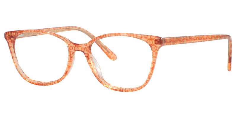 Sandra Rectangle Living Coral Glasses| Zeelool Eyeglass Frames4