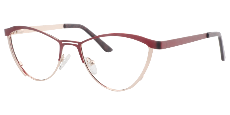 Browline Red Glasses | Zeelool Eyeglasses2