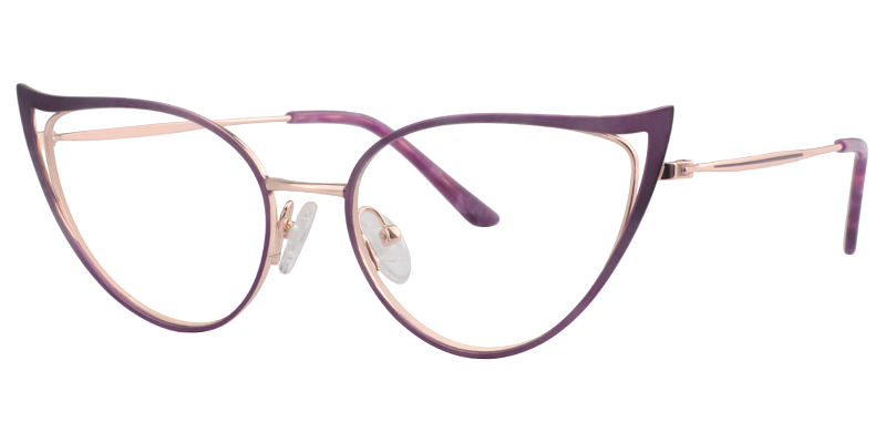 Purple Cateye Glasses | Zeelool Eyeglass Frames4